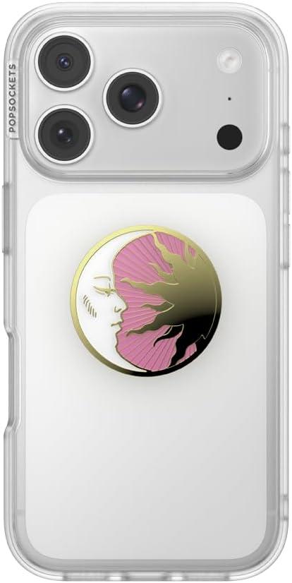 imagePopSockets Adhesive Phone Grip Holder Phone Stand Plantbased Translucent Comic KoiLunar Dreams Pink Adhesive