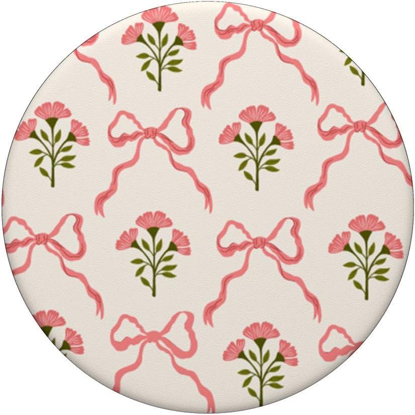 imagePopSockets Floral Bow Phone Grip Coquette Bloom PopSockets Adhesive PopGripAdhesive PopGrip