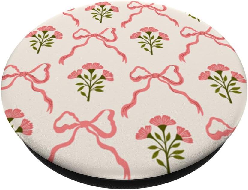 imagePopSockets Floral Bow Phone Grip Coquette Bloom PopSockets Adhesive PopGripAdhesive PopGrip