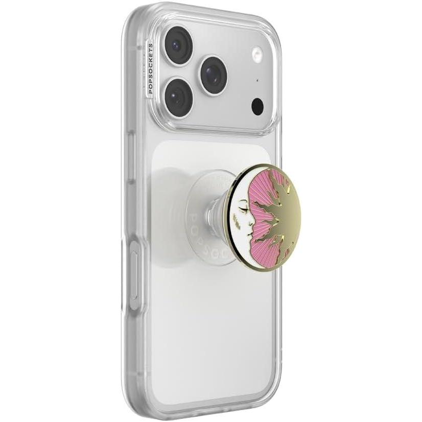 imagePopSockets Adhesive Phone Grip Holder Phone Stand Plantbased Translucent Comic KoiLunar Dreams Pink Adhesive