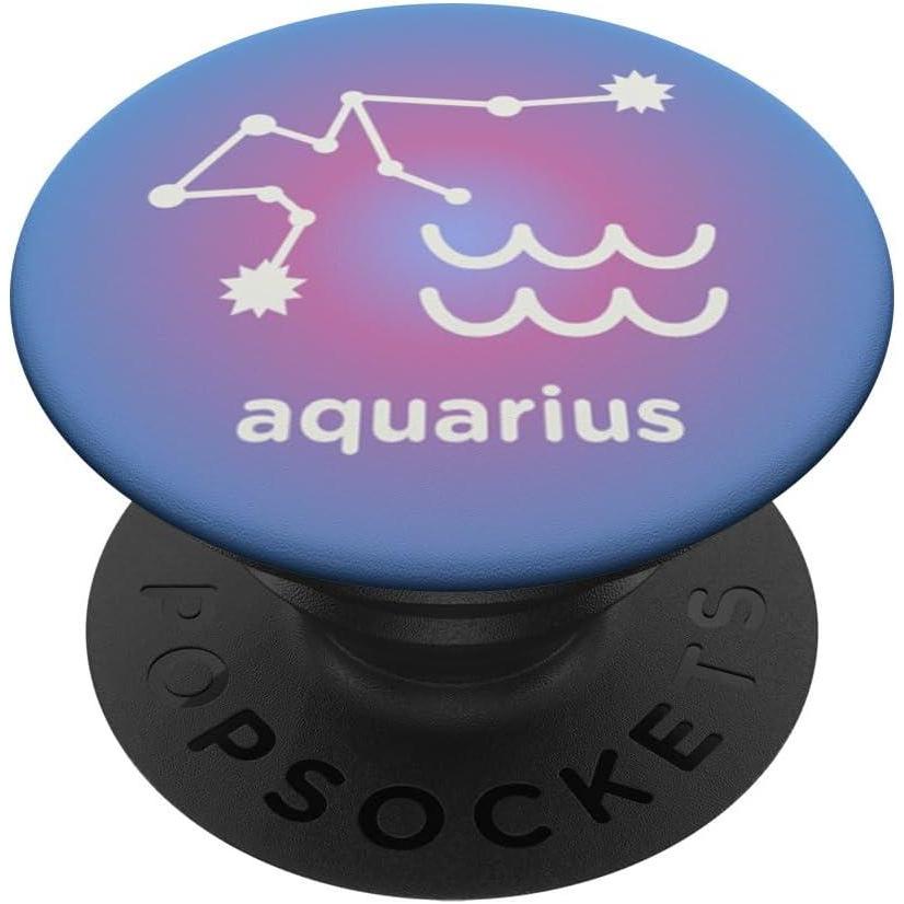 imagePopSockets Zodiac Phone Grip Aquarius Zodiac Sign PopSockets Adhesive PopGripAdhesive PopGrip