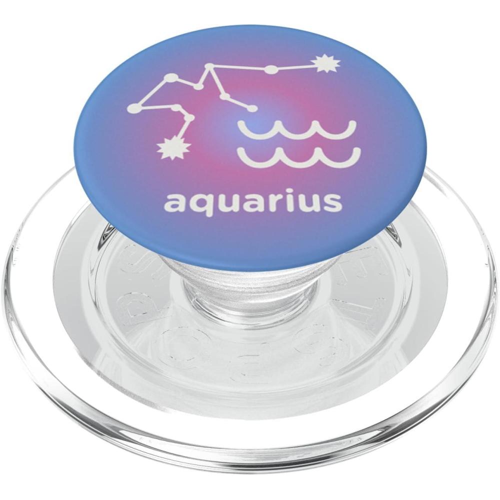 imagePopSockets Zodiac Phone Grip Aquarius Zodiac Sign PopSockets Adhesive PopGripMagnetic PopGrip