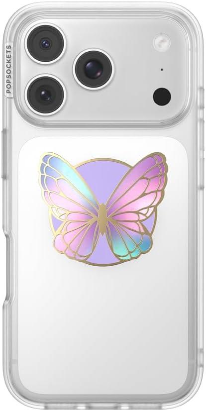 imagePopSockets Adhesive Phone Grip Holder Phone Stand Enamel Enamel Mariposa BloomEnamel Butterfly Prisim
