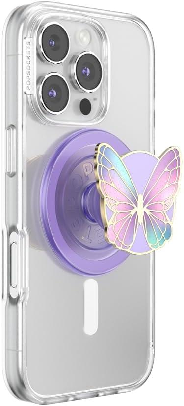 imagePopSockets Adhesive Phone Grip Holder Phone Stand Enamel Enamel Mariposa BloomEnamel Butterfly Prisim