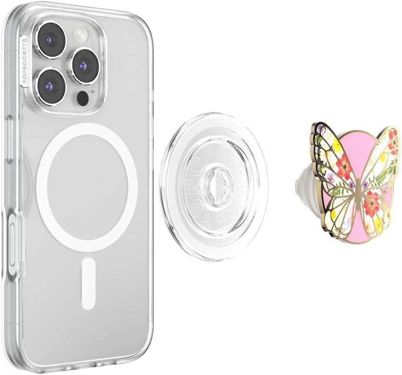 imagePopSockets Adhesive Phone Grip Holder Phone Stand Enamel Enamel Mariposa BloomMariposa Bloom