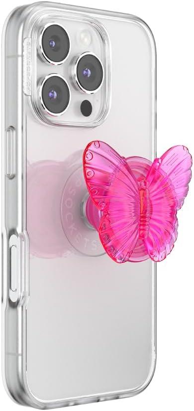 imagePopSockets Adhesive Phone Grip Holder Phone Stand Enamel Enamel Mariposa BloomMolded Butterfly