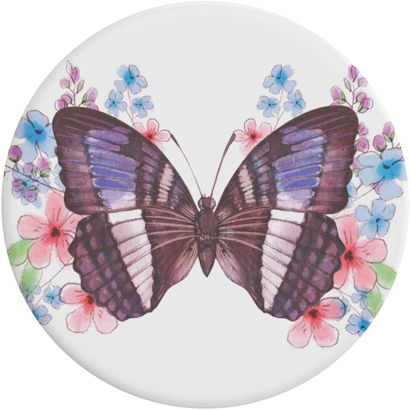 imagePopSockets Adhesive Phone Grip Holder Phone Stand Enamel Enamel Mariposa BloomSo Fly
