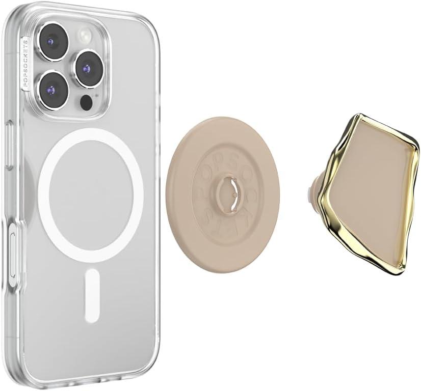 imagePopSockets Adhesive Phone Grip Holder Phone Stand Enamel Enamel OpalEnamel Latte Cut