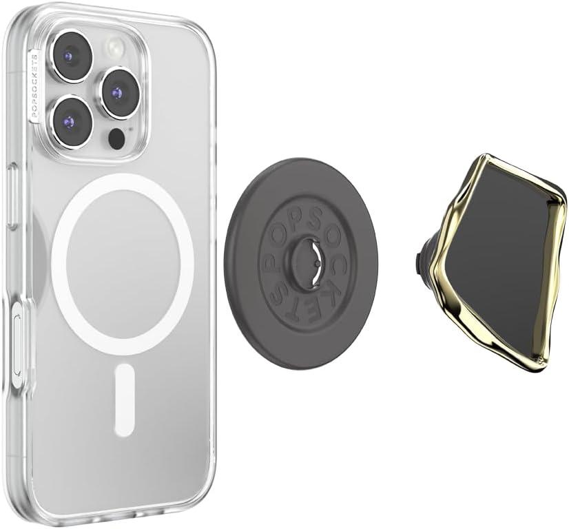 imagePopSockets Adhesive Phone Grip Holder Phone Stand Enamel Enamel OpalEnamel Obsidian Cut