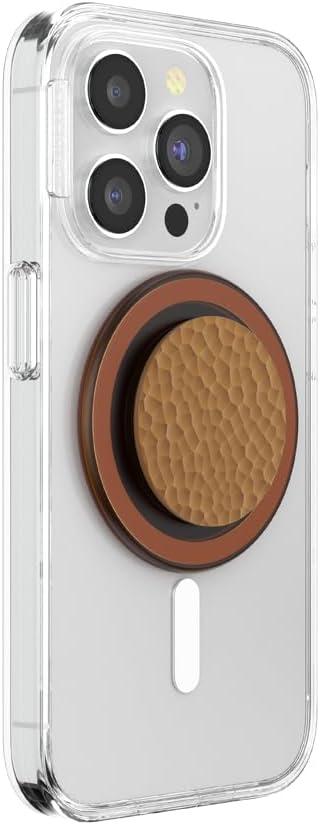 imagePopSockets Adhesive Phone Grip Holder Phone Stand Enamel Enamel Stamped BlackEnamel Hammered Copper Tone