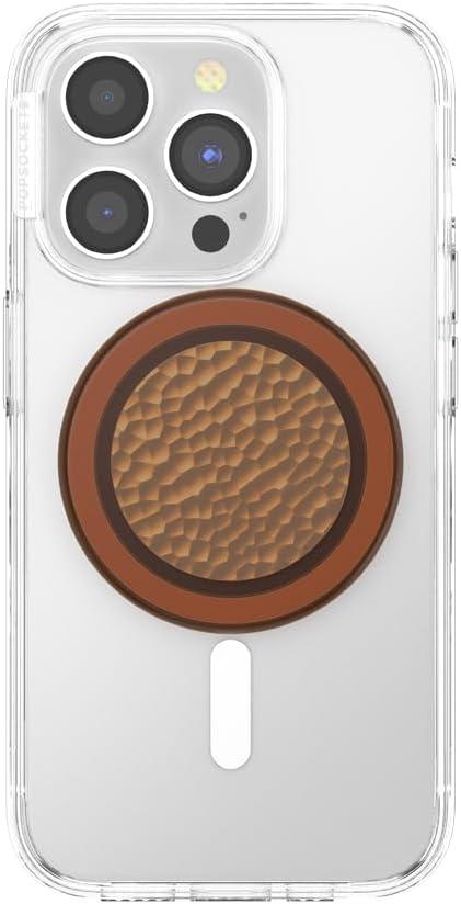 imagePopSockets Adhesive Phone Grip Holder Phone Stand Enamel Enamel Stamped BlackEnamel Hammered Copper Tone