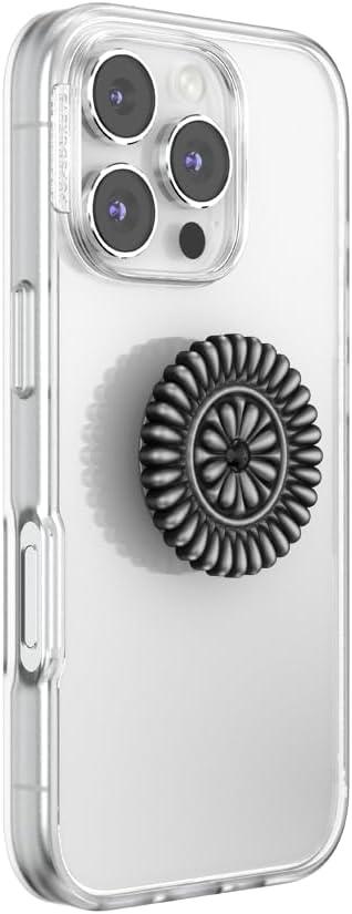 imagePopSockets Adhesive Phone Grip Holder Phone Stand Enamel Enamel Stamped BlackEnamel Stamped Black Adhesive