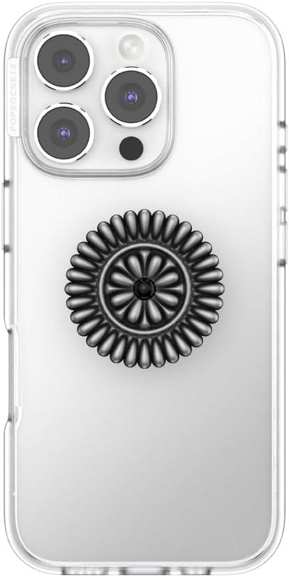 imagePopSockets Adhesive Phone Grip Holder Phone Stand Enamel Enamel Stamped BlackEnamel Stamped Black Adhesive