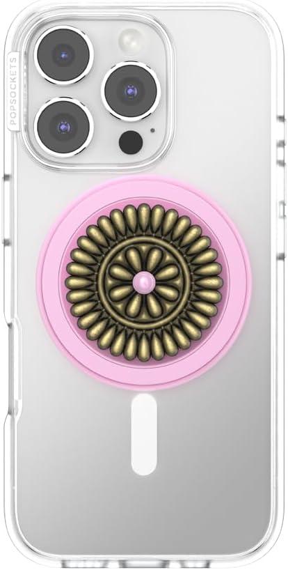 imagePopSockets Adhesive Phone Grip Holder Phone Stand Enamel Enamel Stamped BlackEnamel Stamped Pink