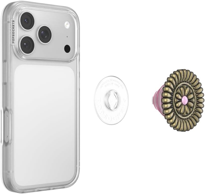 imagePopSockets Adhesive Phone Grip Holder Phone Stand Enamel Enamel Stamped BlackEnamel Stamped Pink Adhesive