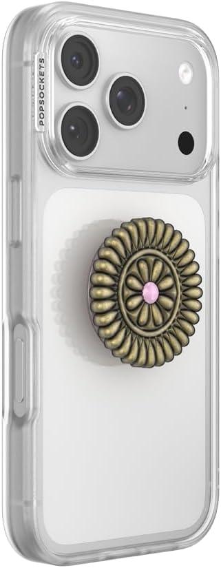 imagePopSockets Adhesive Phone Grip Holder Phone Stand Enamel Enamel Stamped BlackEnamel Stamped Pink Adhesive