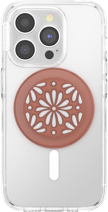 imagePopSockets Adhesive Phone Grip Holder Phone Stand Enamel Enamel Stamped BlackGlazed Terracotta