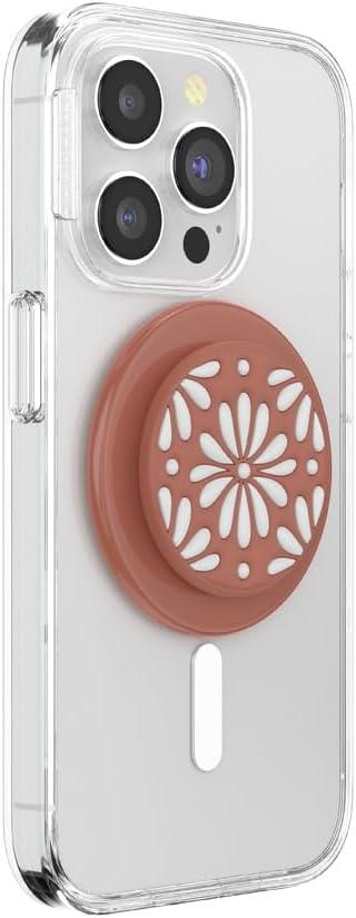 imagePopSockets Adhesive Phone Grip Holder Phone Stand Enamel Enamel Stamped BlackGlazed Terracotta