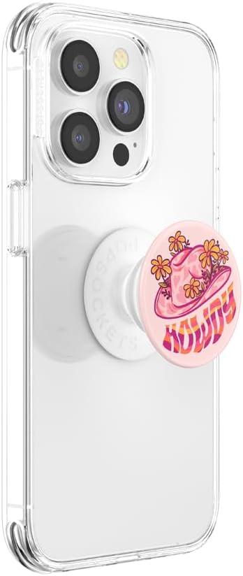 imagePopSockets Adhesive Phone Grip Holder Phone Stand Enamel Enamel Stamped BlackHey Howdy