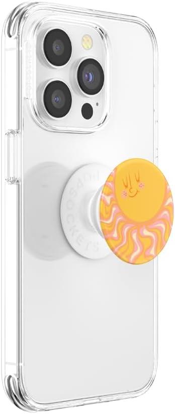imagePopSockets Adhesive Phone Grip Holder Phone Stand Enamel Enamel Stamped BlackSunny Groove