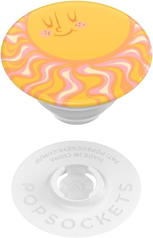 imagePopSockets Adhesive Phone Grip Holder Phone Stand Enamel Enamel Stamped BlackSunny Groove