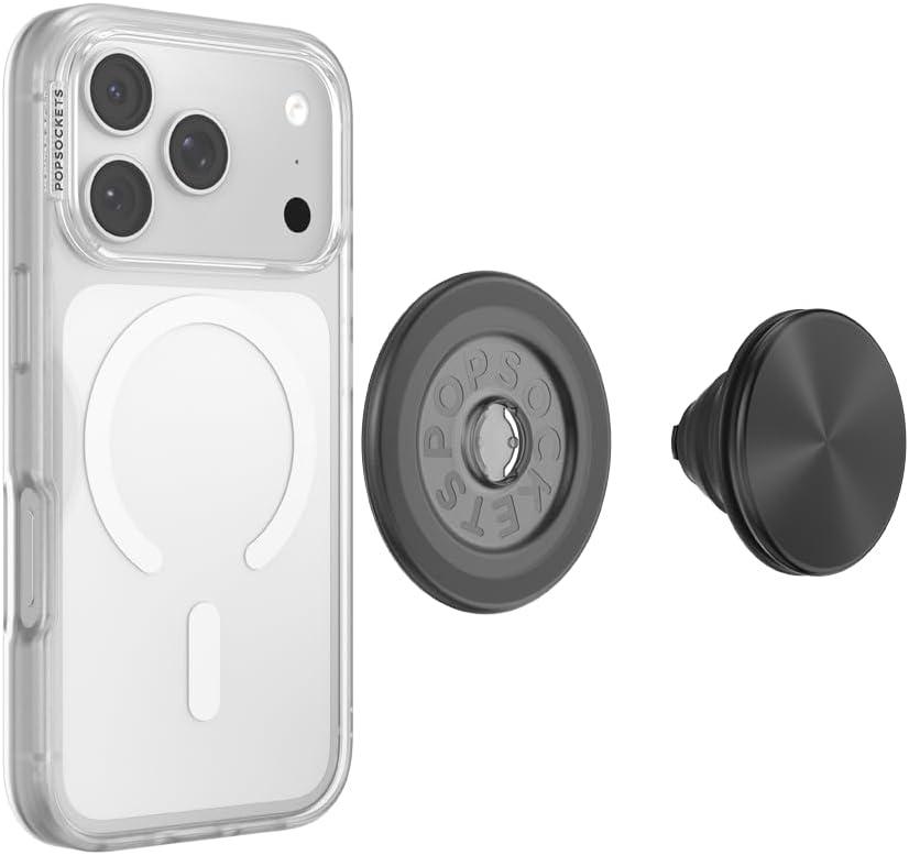 imagePopSockets Adhesive Phone Grip Holder Phone Stand Spinner Black Radial BackspinBlack Radial