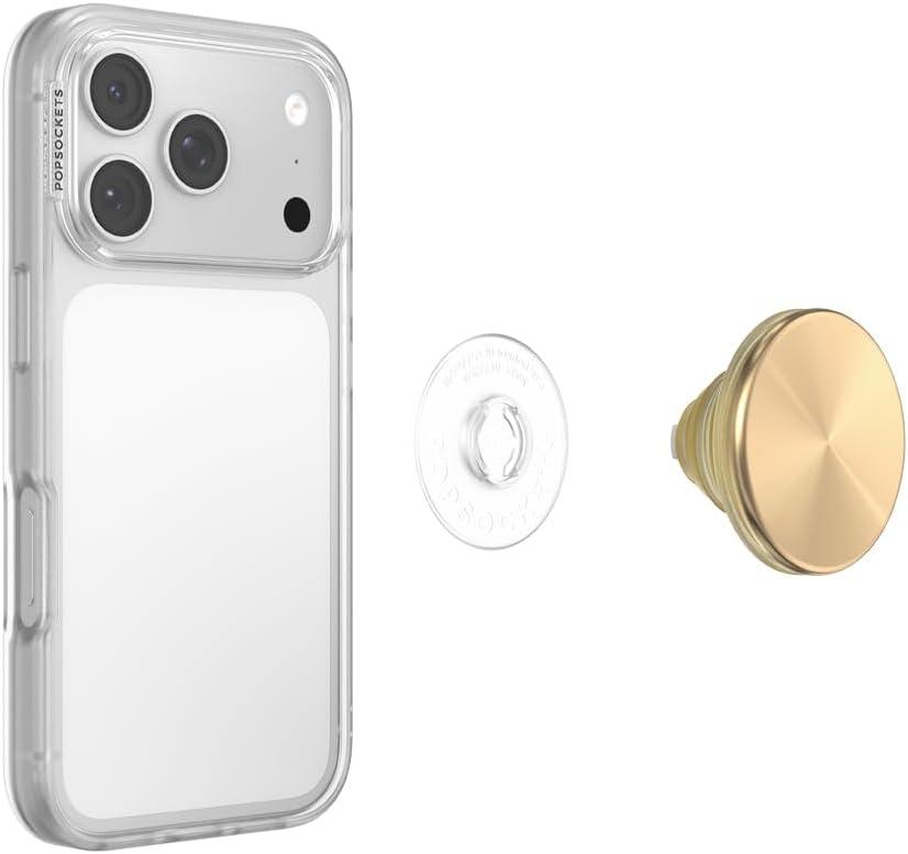 imagePopSockets Adhesive Phone Grip Holder Phone Stand Spinner Black Radial BackspinGold Radial Adhesive