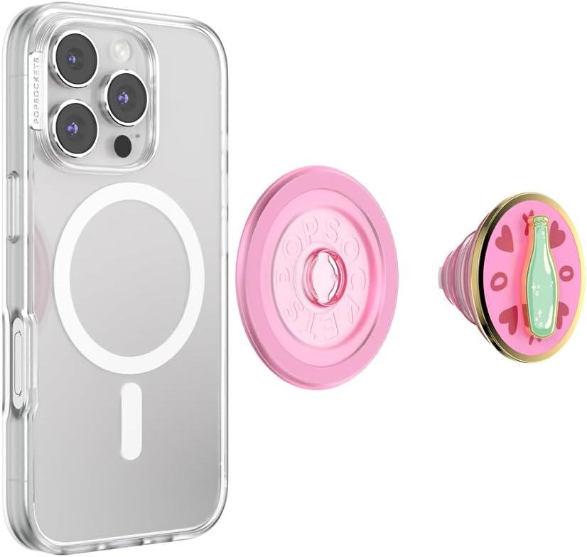 imagePopSockets Adhesive Phone Grip Holder Phone Stand Spinner Black Radial BackspinSpin the Bottle
