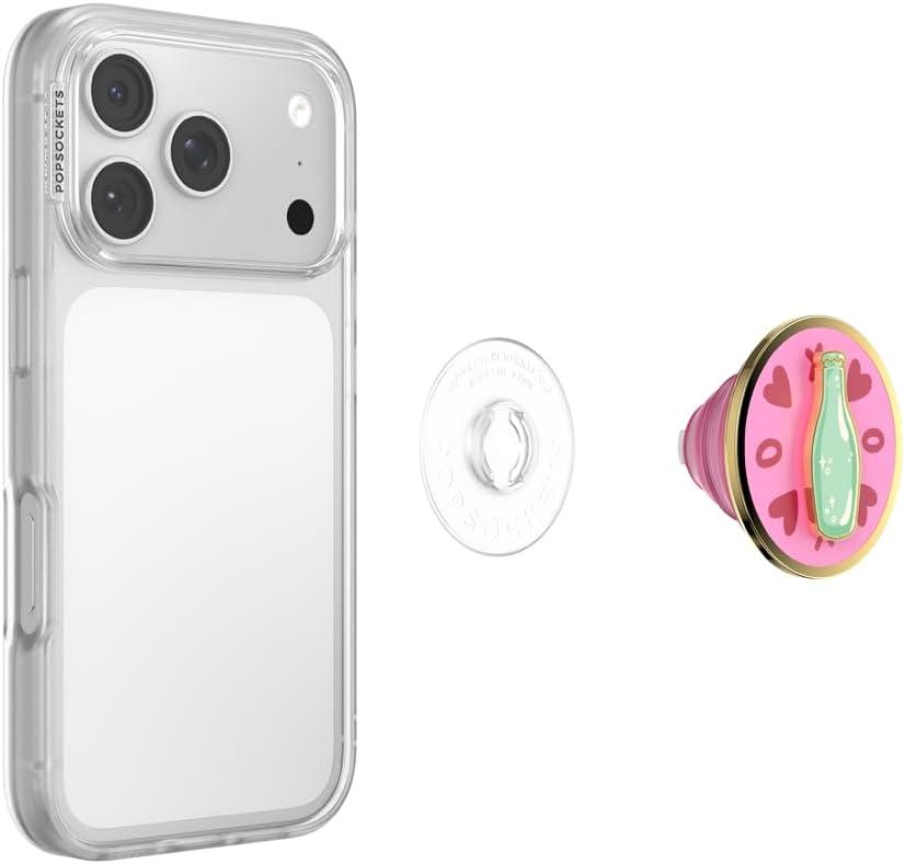 imagePopSockets Adhesive Phone Grip Holder Phone Stand Spinner Black Radial BackspinSpin the Bottle
