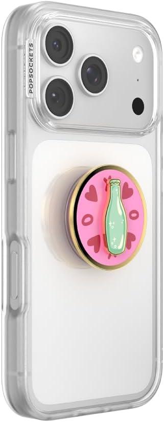 imagePopSockets Adhesive Phone Grip Holder Phone Stand Spinner Black Radial BackspinSpin the Bottle