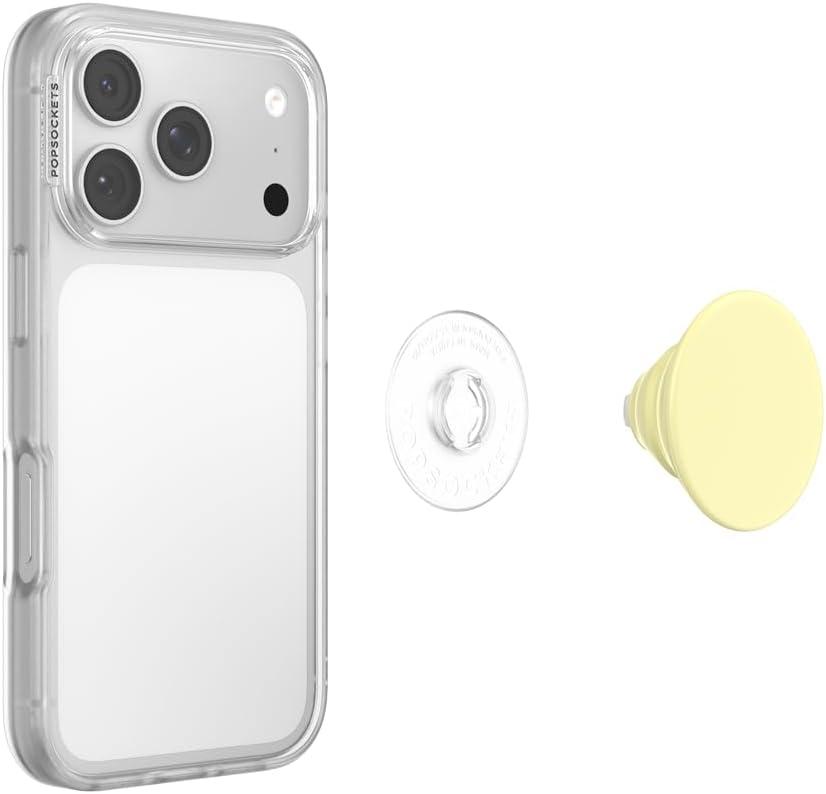 imagePopSockets Adhesive Phone Grip Holder Phone Stand Yellow Butter Yellow