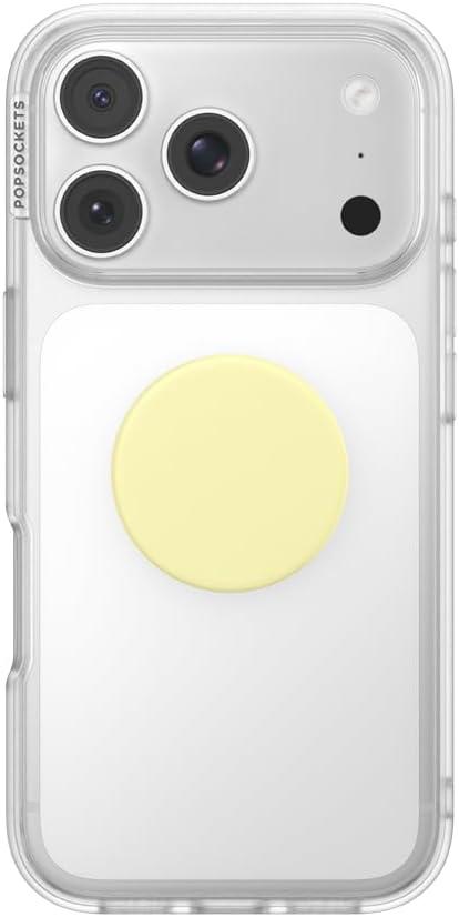 imagePopSockets Adhesive Phone Grip Holder Phone Stand Yellow Butter Yellow