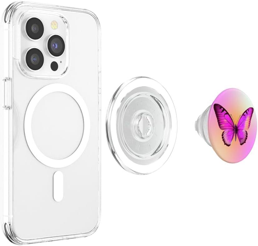 imagePopSockets Butterfly Phone Grip Sunrise Flutterfly PopSockets PopGrip for MagSafeMagnetic PopGrip