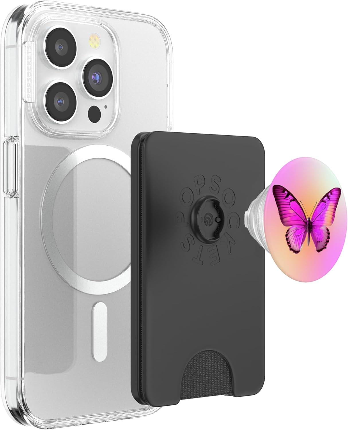 imagePopSockets Butterfly Phone Grip Sunrise Flutterfly PopSockets PopGrip for MagSafeMagnetic PopWallet