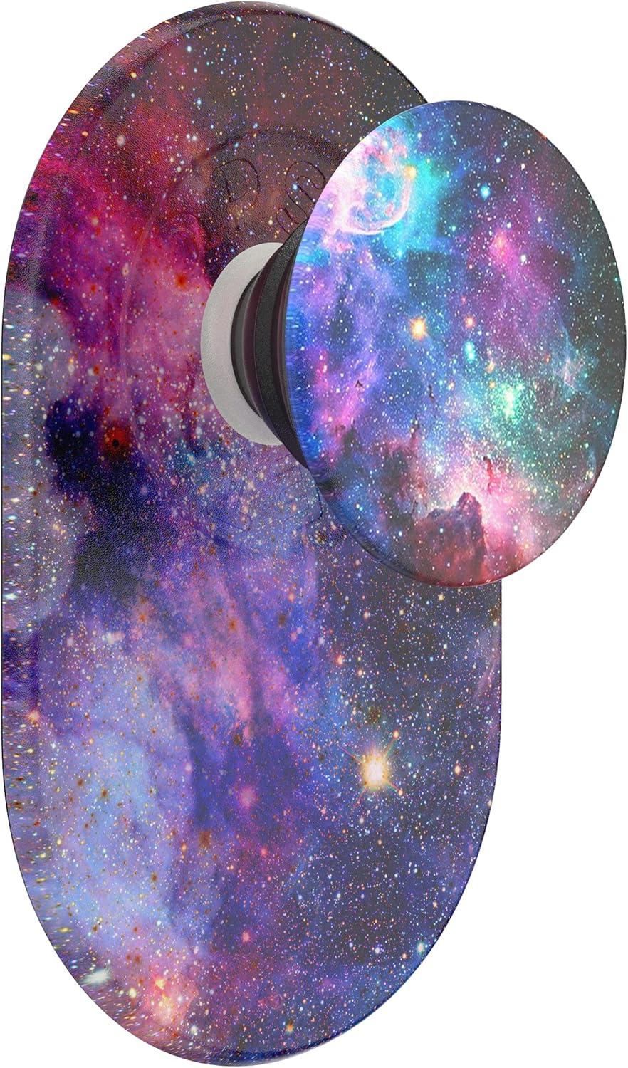 imagePopSockets Phone Grip Compatible with MagSafe Phone Holder Wireless Charging Compatible PillShaped Grip Blue NebulaBlue Nebula