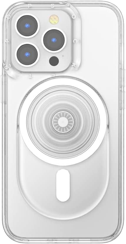 imagePopSockets Phone Grip Compatible with MagSafe Phone Holder Wireless Charging Compatible PillShaped Grip Blue NebulaClear
