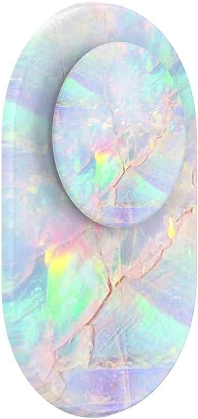imagePopSockets Phone Grip Compatible with MagSafe Phone Holder Wireless Charging Compatible PillShaped Grip Blue NebulaOpal MagSafe