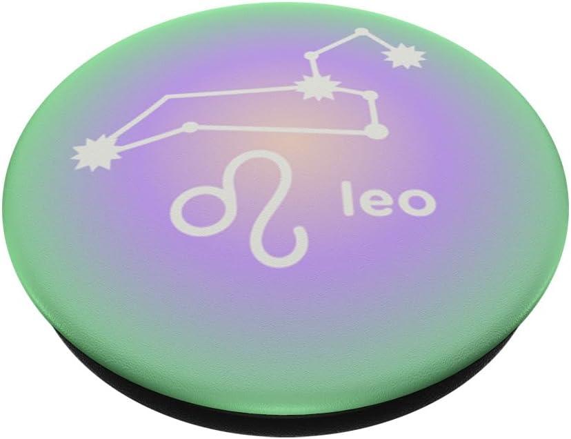 imagePopSockets Zodiac Phone Grip Leo Zodiac Sign PopSockets PopGrip for MagSafeAdhesive PopGrip