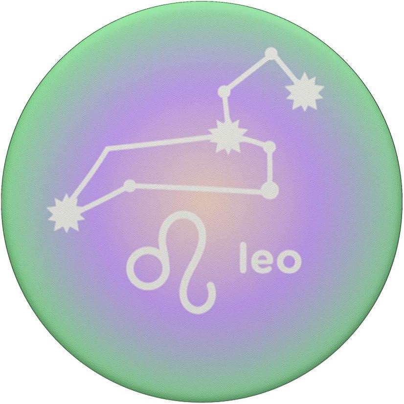 imagePopSockets Zodiac Phone Grip Leo Zodiac Sign PopSockets PopGrip for MagSafeAdhesive PopGrip