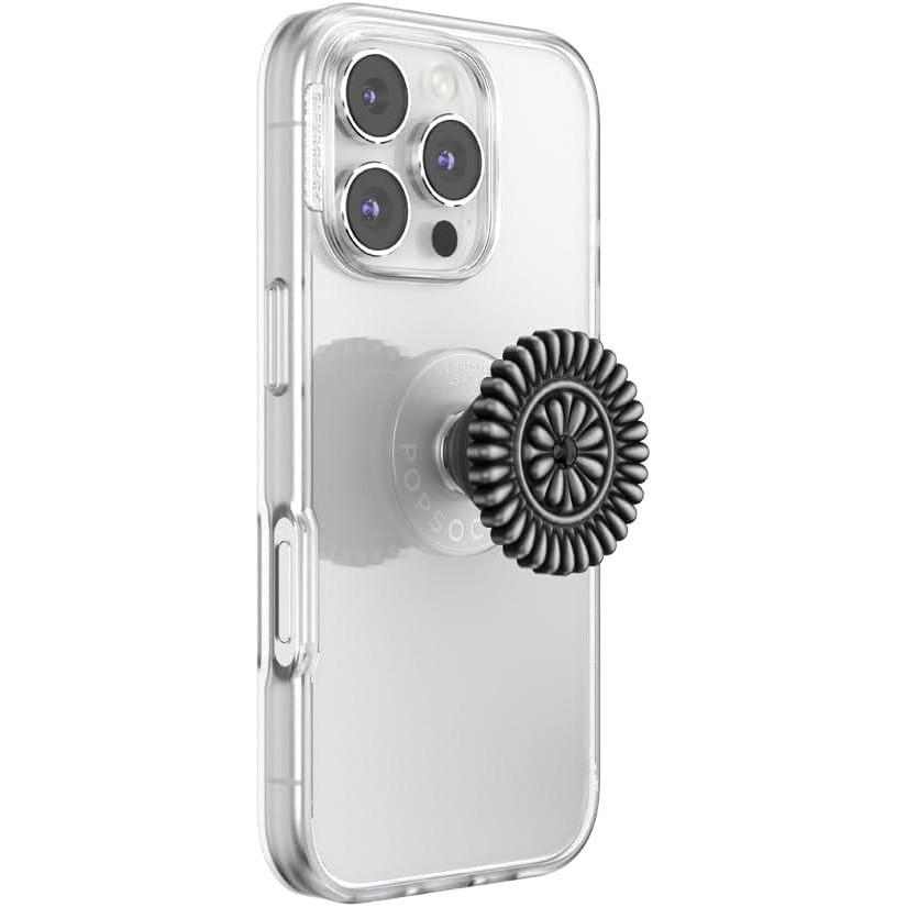 imagePopSockets Adhesive Phone Grip Holder Phone Stand Enamel Enamel Stamped BlackEnamel Stamped Black Adhesive