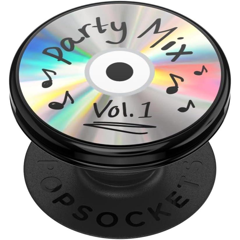 imagePopSockets Adhesive Phone Grip Holder Phone Stand Spinner Black Radial BackspinParty Mix