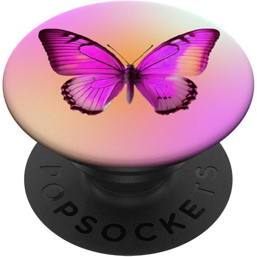 imagePopSockets Butterfly Phone Grip Sunrise Flutterfly PopSockets PopGrip for MagSafeAdhesive PopGrip