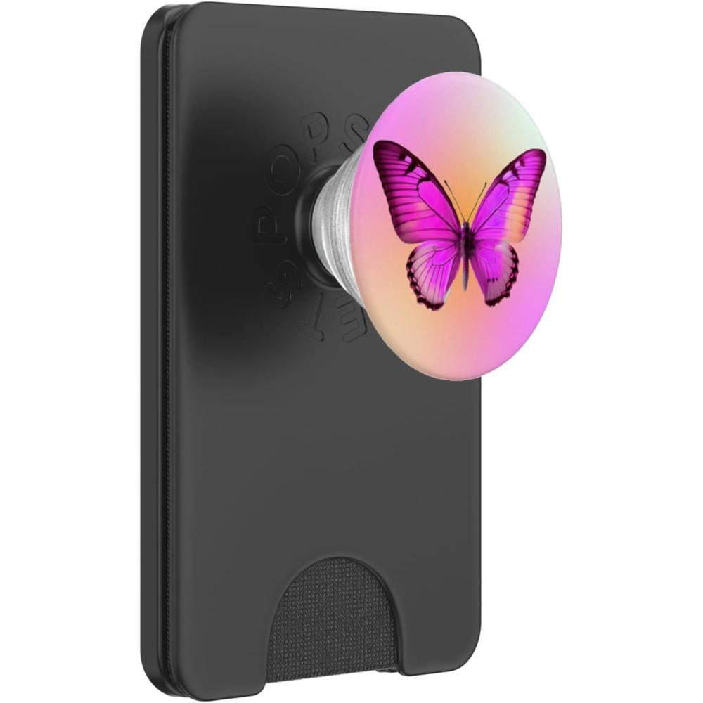 imagePopSockets Butterfly Phone Grip Sunrise Flutterfly PopSockets PopGrip for MagSafeMagnetic PopWallet