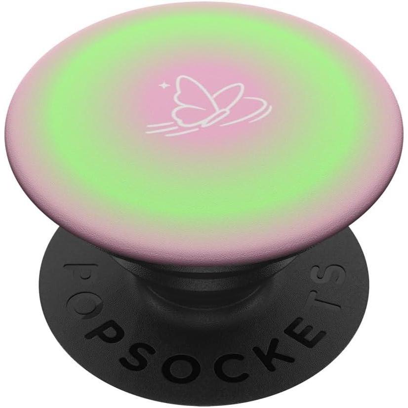 imagePopSockets Phone Grip Aura Butterfly PopSockets PopGrip for MagSafeAdhesive PopGrip