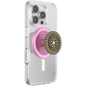 PopSockets Adhesive Phone Grip, Holder, Phone Stand, Enamel – Enamel Stamped Black(Enamel Stamped Pink)