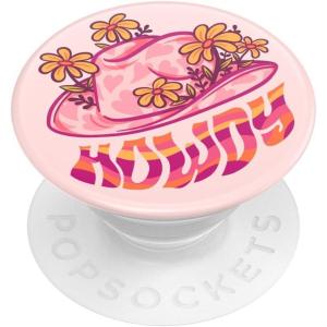 PopSockets Adhesive Phone Grip, Holder, Phone Stand, Enamel – Enamel Stamped Black(Hey Howdy)