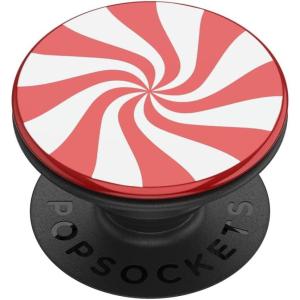 PopSockets Adhesive Phone Grip, Holder, Phone Stand, Spinner – Black Radial Backspin(Peppermint)