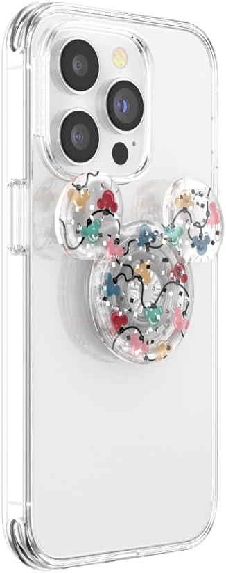 imagePopSockets Phone Grip with Expanding Kickstand Adhesive Grip Disney Classics 80s MickeyHoliday Lights