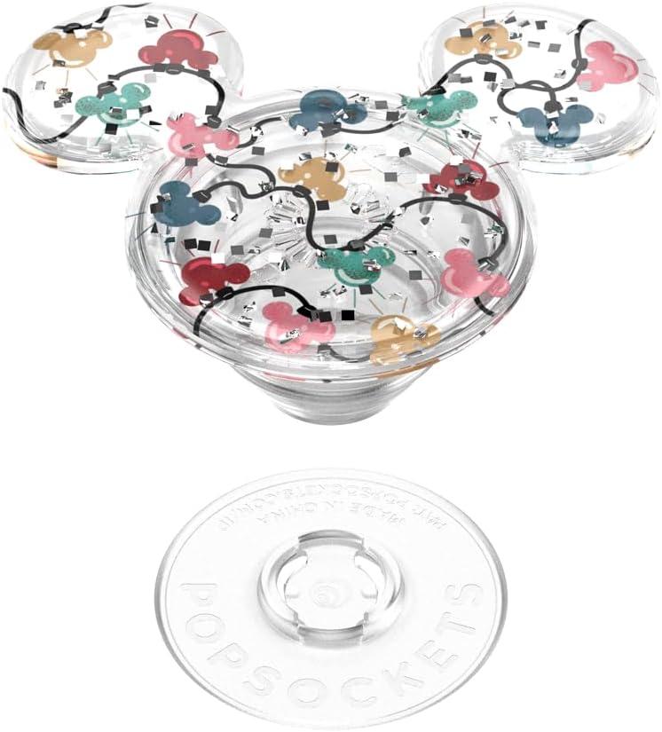 imagePopSockets Phone Grip with Expanding Kickstand Adhesive Grip Disney Classics 80s MickeyHoliday Lights