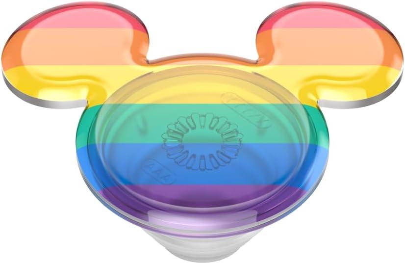 imagePopSockets Phone Grip with Expanding Kickstand Adhesive Grip Disney Classics 80s MickeyRainbow Pride
